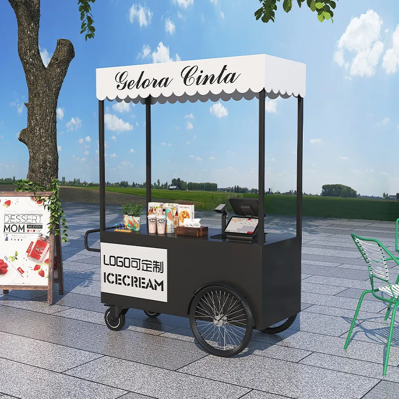 Coffee Tea Kiosk - Street Food Truck Trolley Stall Fried