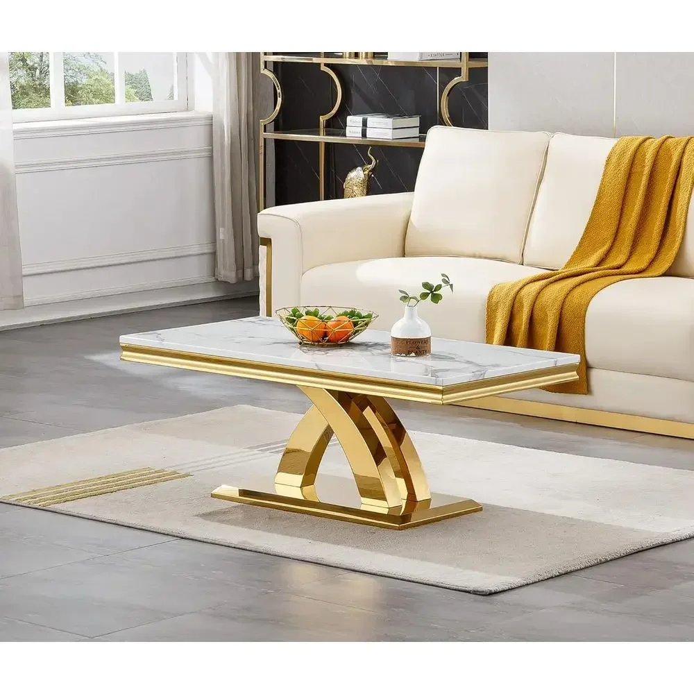 Coffee Or Tea Please - Luxury White Marble Coffee Table with
