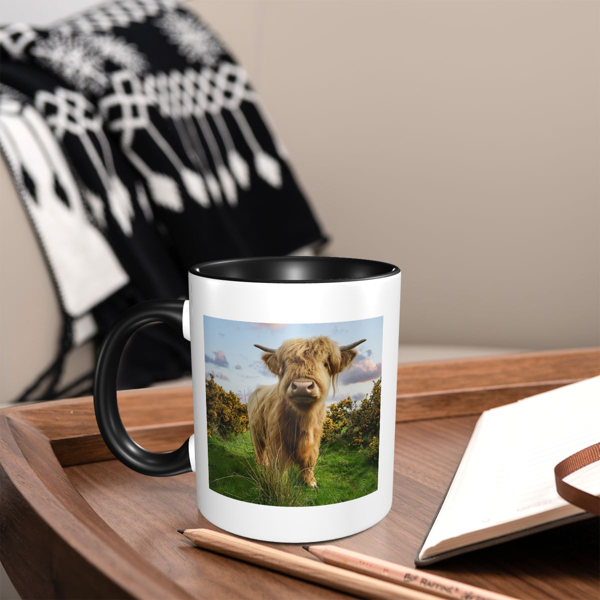 Young Tea Coffee - Young Highland Cow Mug Funny Ceramic