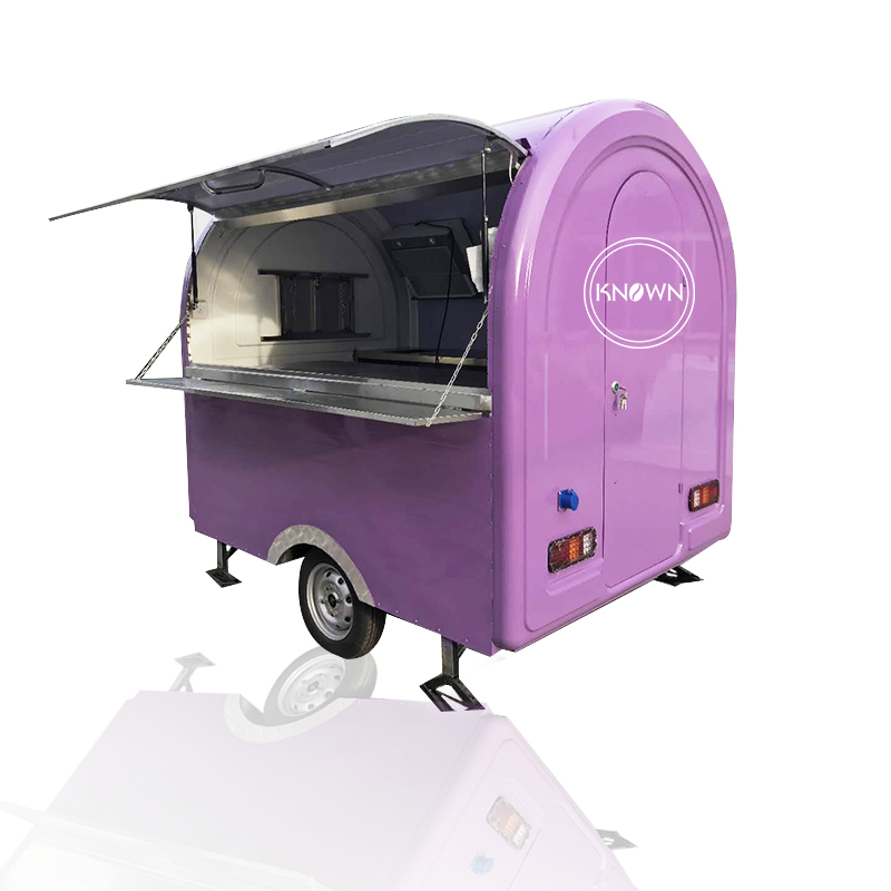 Coffee Tea Kiosk - Purple Color Trends Food Trailer Mobile