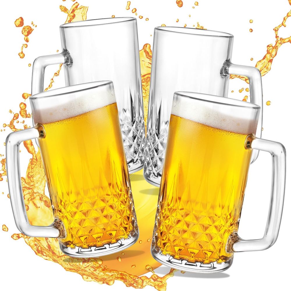 Coffee Or Tea Please - 20 oz Heavy Glass Mugs Set