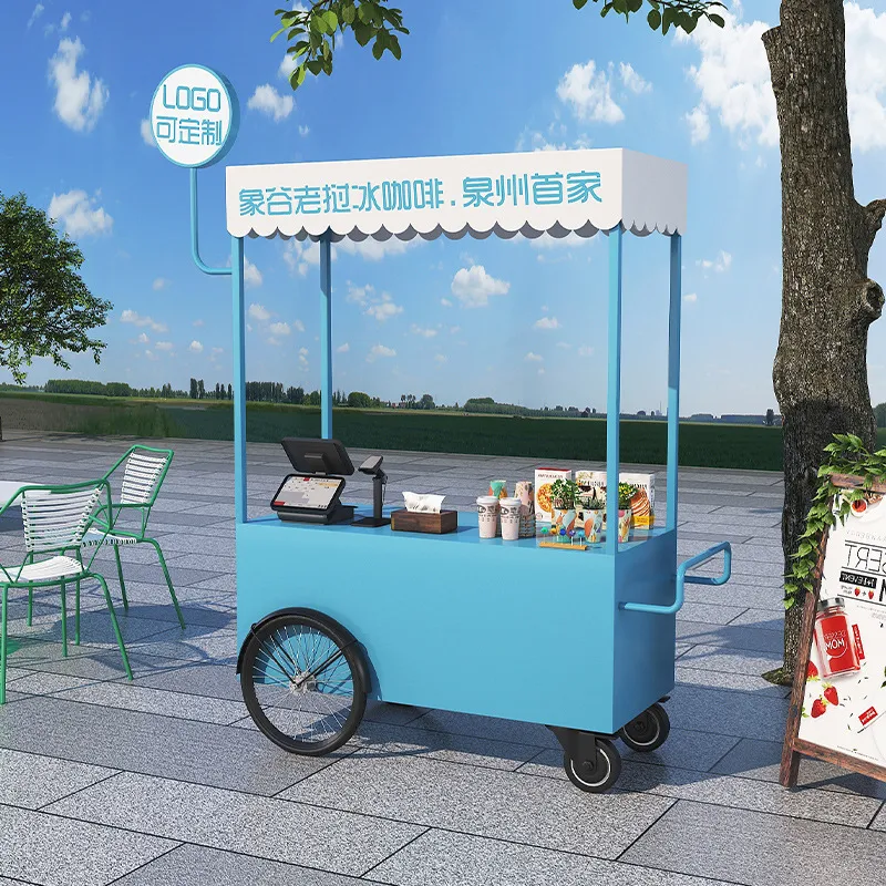 Street Food Truck Trolley Stal - Coffee Tea Kiosk ulasan dan harga