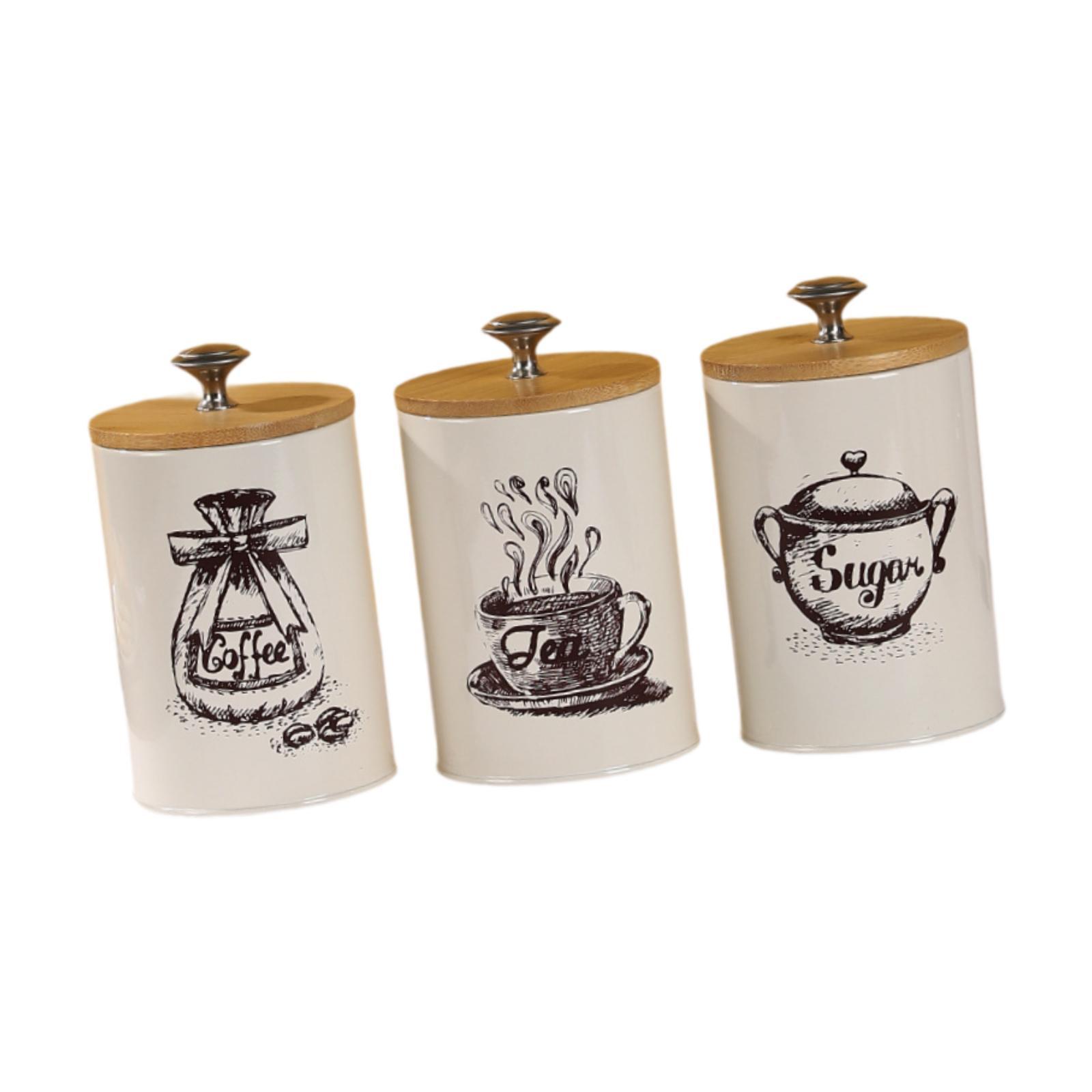 Farmhouse Coffee Tea Sugar Can - Coffee Tea Sugar Canister Set ulasan dan harga