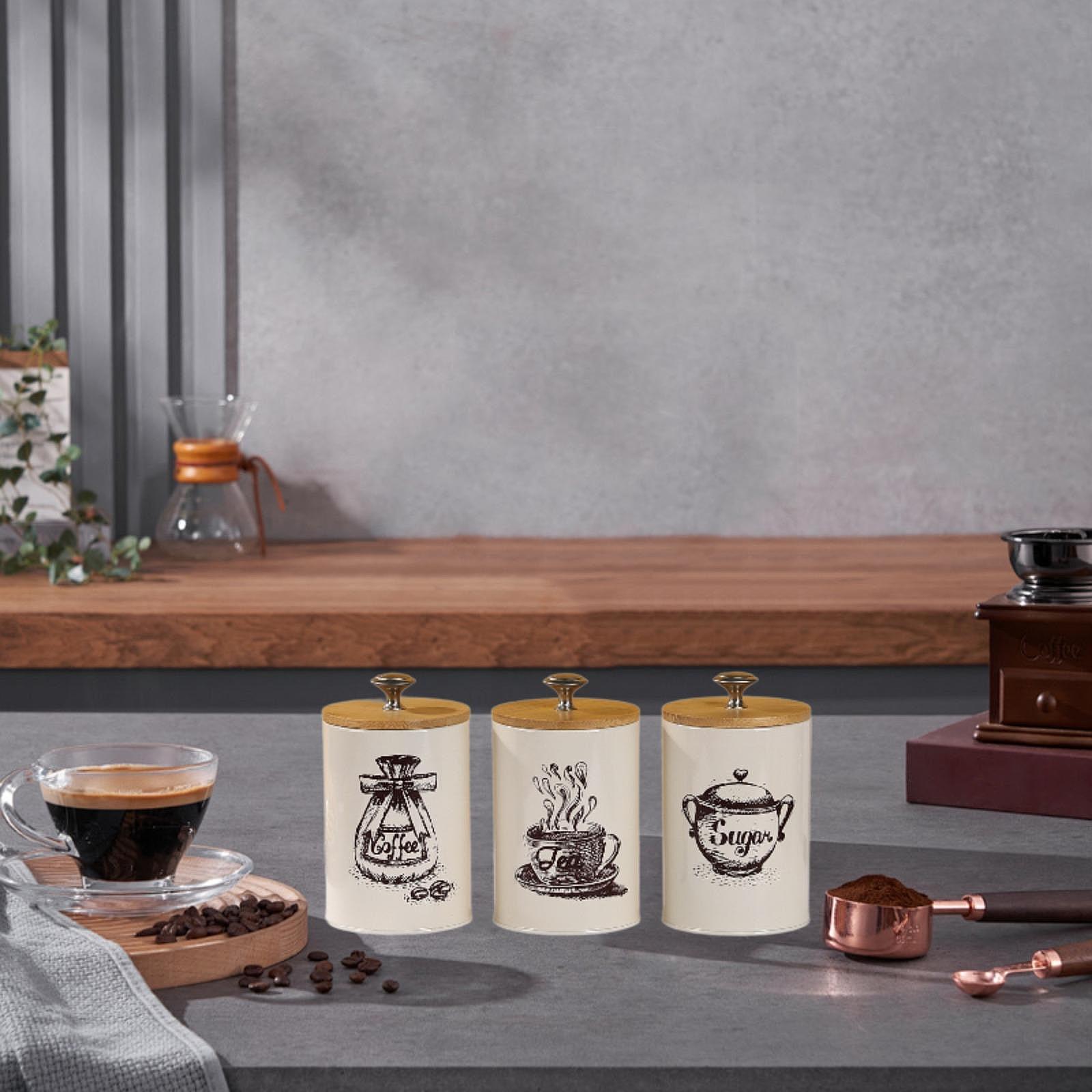 Farmhouse Coffee Tea Sugar Can - Coffee Tea Sugar Canister Set ulasan dan harga