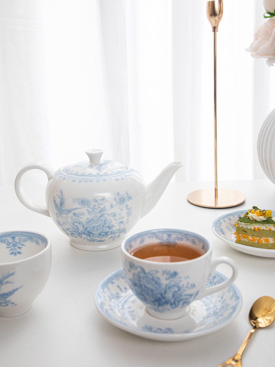 House, retro blue peony aftern - Espresso Cup Saucer ulasan dan harga