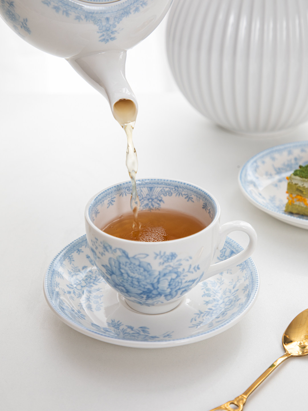 House, retro blue peony aftern - Espresso Cup Saucer ulasan dan harga