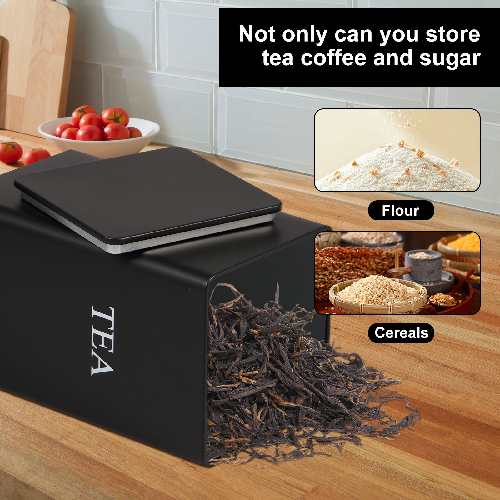 3Pcs Coffee Bean Storage Canis - Coffee Tea Sugar Canister Set ulasan dan harga