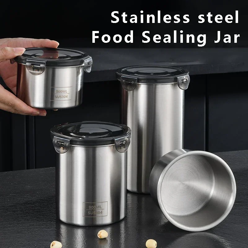 Stainless Steel Food Container - Coffee Tea Leaf And Bean ulasan dan harga