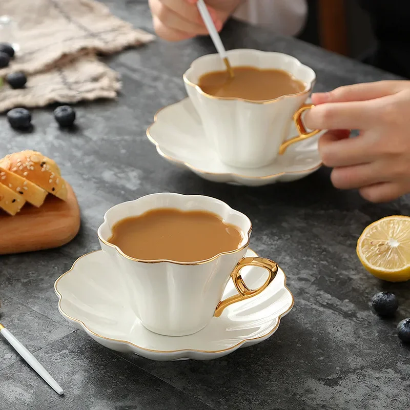 Ceramic Elegant Flower Bone Ch - Espresso Cup Saucer ulasan dan harga