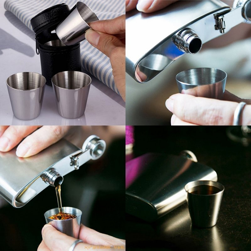 4/6Pcs Stainless Steel Cups Mi - Coffee Tea Sugar Canister Set ulasan dan harga