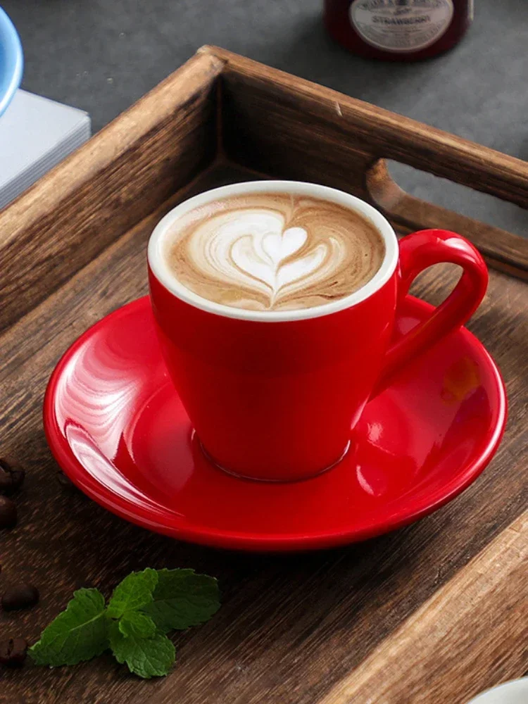 80ml Ceramic Coffee Cup and Sa - Espresso Cup Saucer ulasan dan harga