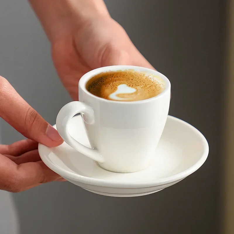 80ml Ceramic Coffee Cup and Sa - Espresso Cup Saucer ulasan dan harga