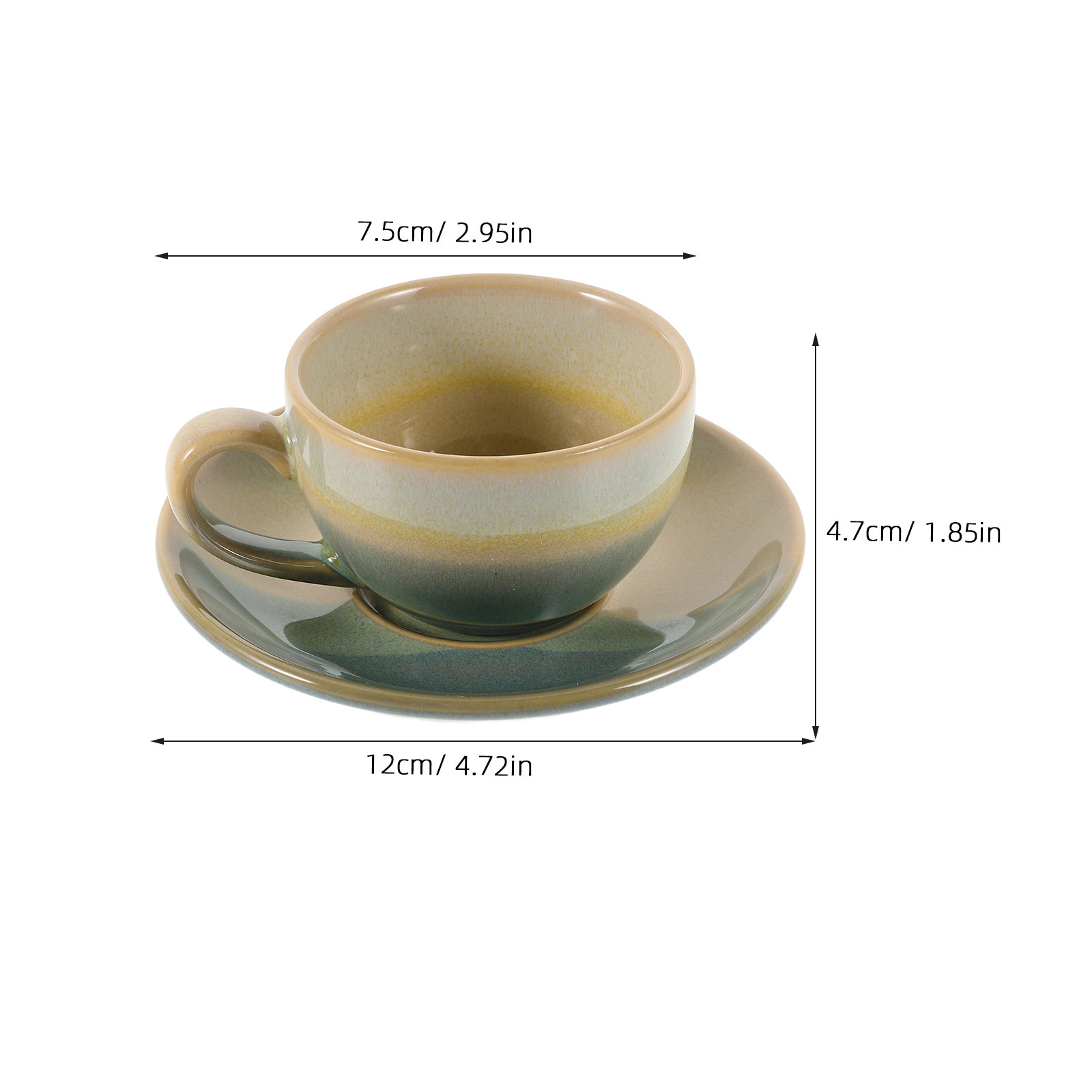 1Set Vintage Ceramic Coffee Cu - Espresso Cup Saucer ulasan dan harga