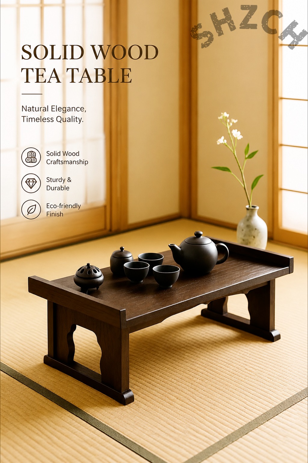 Foldable Low Wooden Tea Table  - Coffee Or Tea Please ulasan dan harga