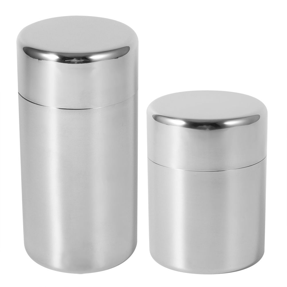 Stainless Steel Tea Leaf Tins  - Coffee Tea Sugar Canister Set ulasan dan harga