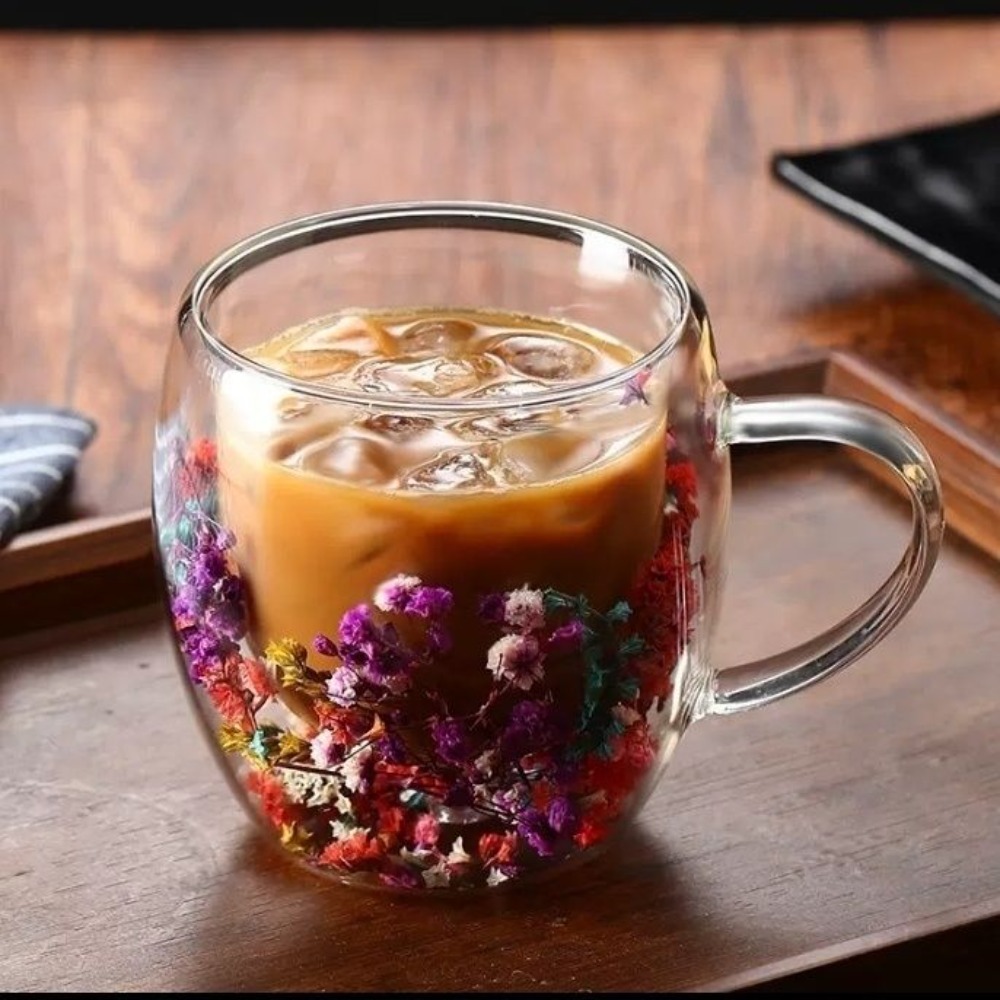 250ml Double-Wall Glass Mug wi - Coffee Or Tea Please ulasan dan harga