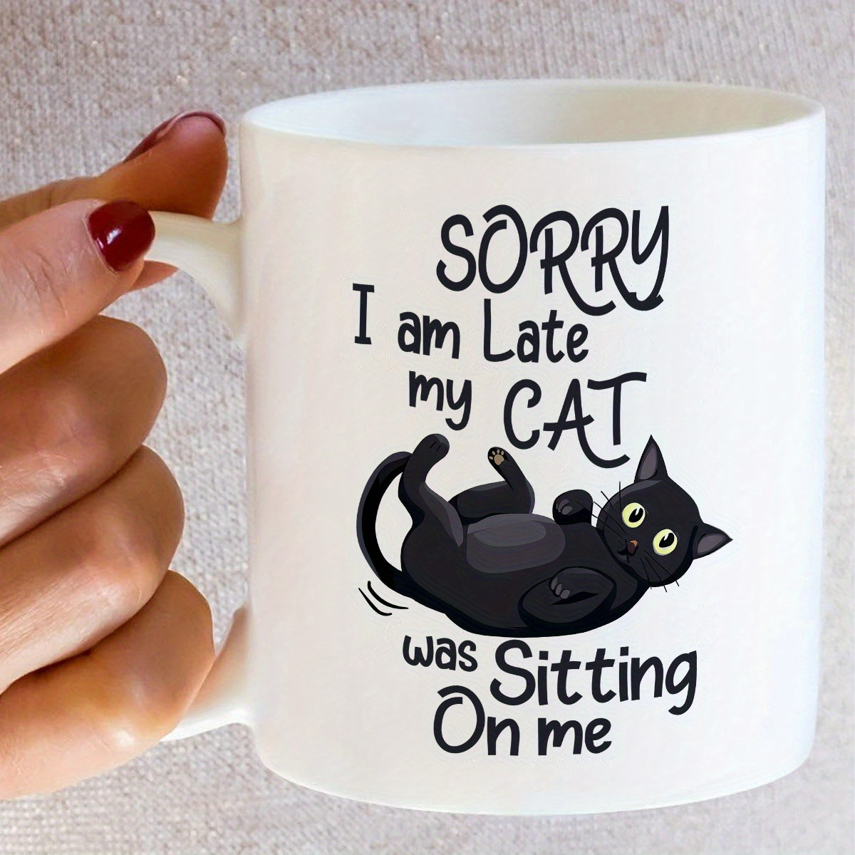 1 Funny Cat Shaped Ceramic Mug - Coffee Tea You And Me ulasan dan harga