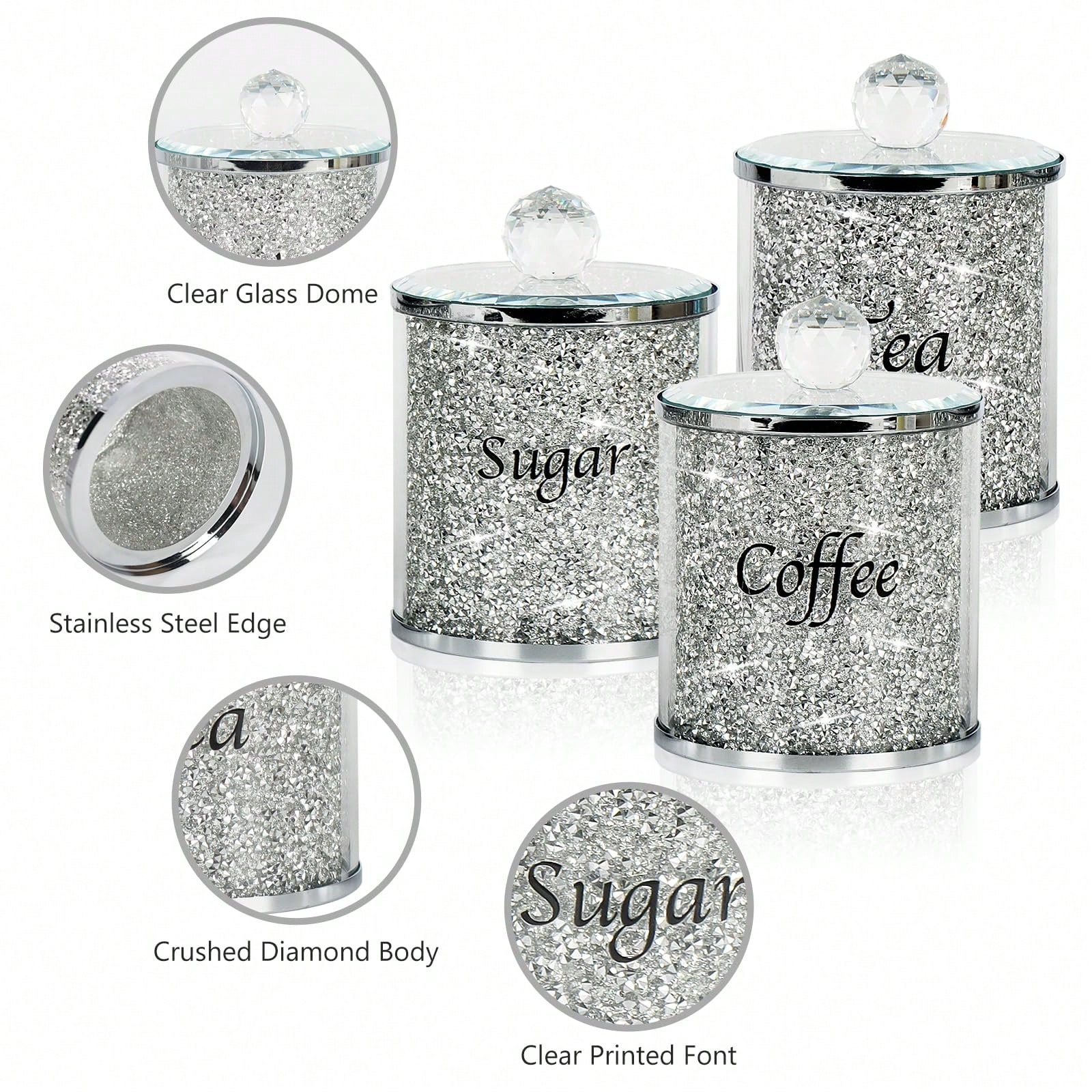 Coffee Sugar Tea Canister Set  - Coffee Tea Sugar Canister Set ulasan dan harga