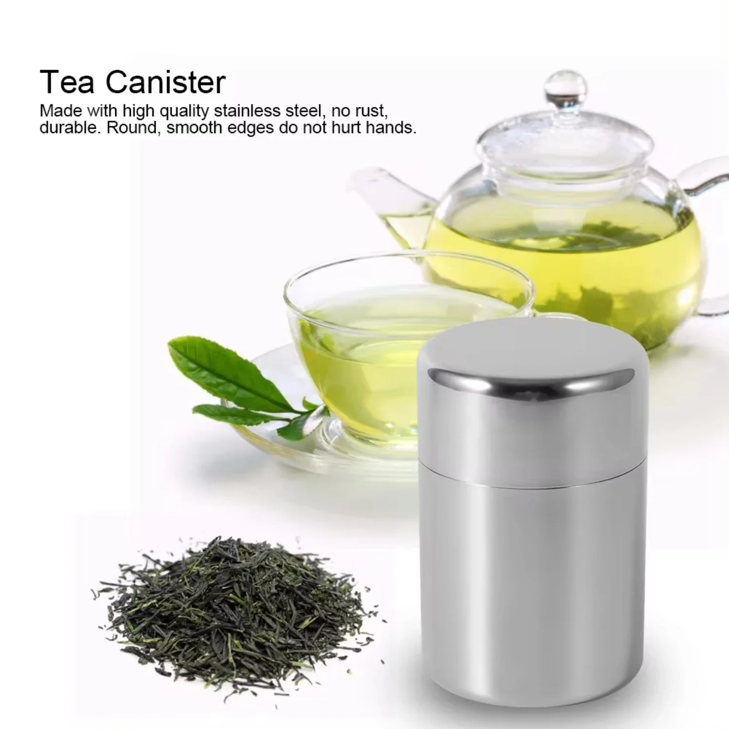 Stainless Steel Tea Leaf Tins  - Coffee Tea Sugar Canister Set ulasan dan harga