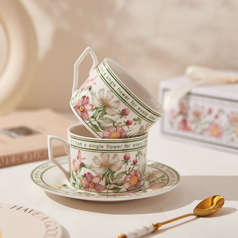French Retro Style Coffee Cup  - Espresso Cup Saucer ulasan dan harga