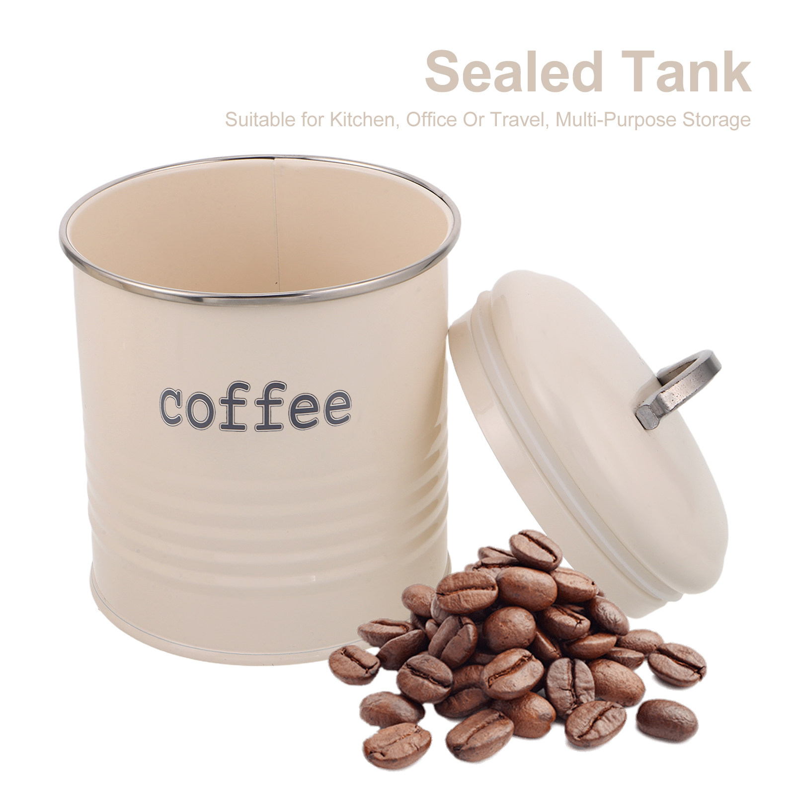 3Pcs Sealed Coffee Bean Contai - Coffee Tea Sugar Canister Set ulasan dan harga