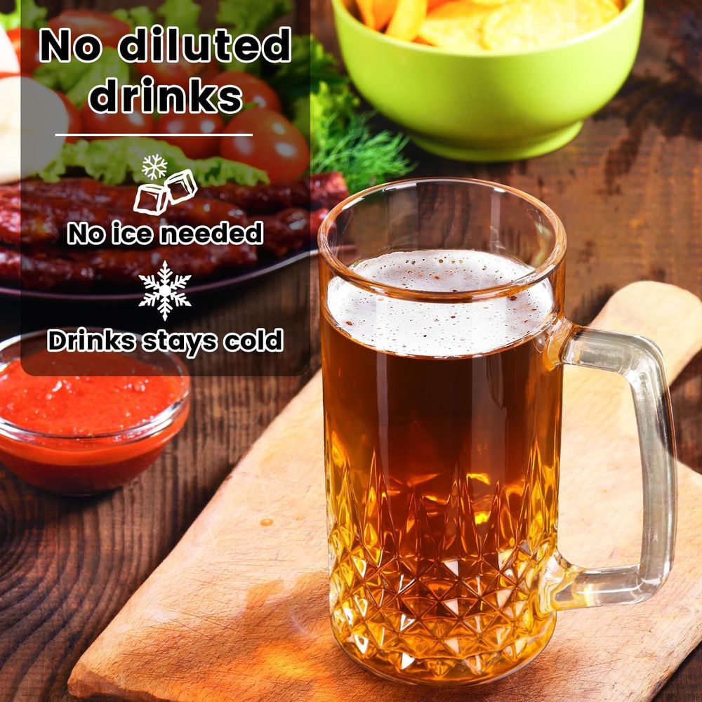 20 oz Heavy Glass Mugs Set of  - Coffee Or Tea Please ulasan dan harga